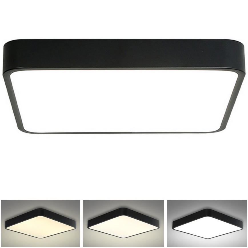 Brilagi - LED Plafondlamp POOL SQUARE LED/48W/230V 3000/4500/6000K 50x50 cm zwart