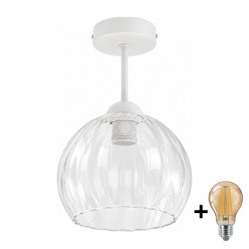 BRILAGI - LED plafondlamp RETRO GLASS 1xE27/60W/230V pr. 25 cm wit/helder