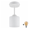 BRILAGI - LED plafondlamp RETRO GLASS 1xE27/60W/230V Ø 10 cm wit
