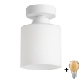 BRILAGI - LED plafondlamp RETRO GLASS 1xE27/60W/230V Ø 10 cm wit