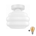 BRILAGI - LED plafondlamp RETRO GLASS 1xE27/60W/230V Ø 20 cm wit/wit