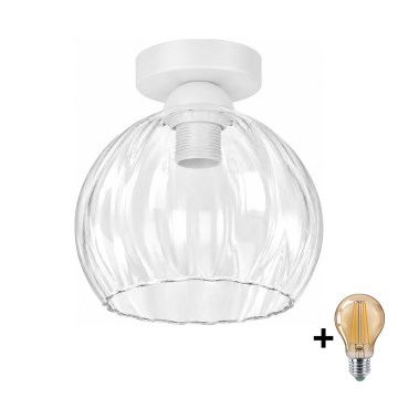 BRILAGI - LED-plafondlamp RETRO GLASS 1xE27/60W/230V Ø 25 cm wit/helder