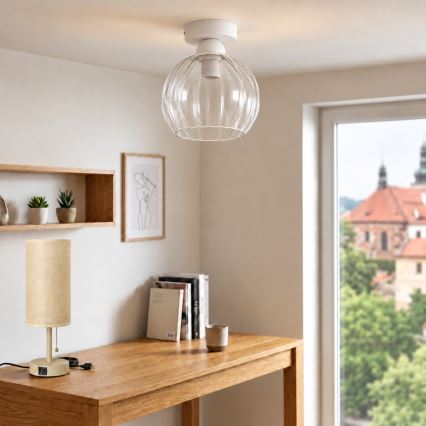 BRILAGI - LED-plafondlamp RETRO GLASS 1xE27/60W/230V Ø 25 cm wit/helder
