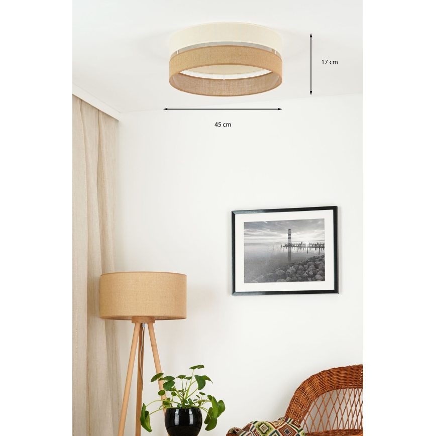 Brilagi - LED Plafondlamp ROYAL YUTE LED/24W/230V diameter 45 cm beige/crème