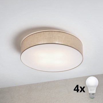 Brilagi - LED-plafondlamp SIRIJA 4xE27/15W/230V Ø 60 cm beige