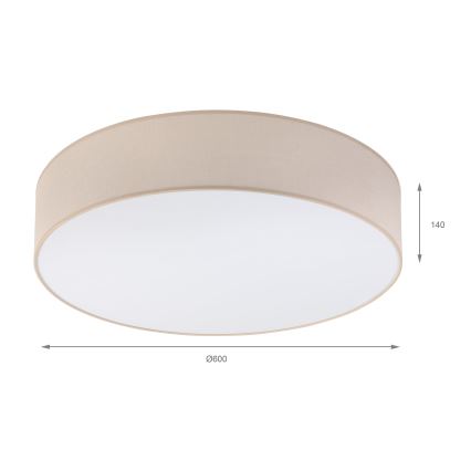 Brilagi - LED-plafondlamp SIRIJA 4xE27/15W/230V Ø 60 cm beige