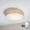 Brilagi - LED plafondlamp SIRIJA 4xE27/60W/230V Ø 60 cm beige