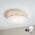 Brilagi - LED plafondlamp SIRIJA 4xE27/60W/230V Ø 60 cm crème
