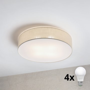 Brilagi - LED plafondlamp SIRIJA 4xE27/60W/230V Ø 60 cm crème