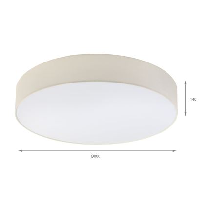 Brilagi - LED plafondlamp SIRIJA 6xE27/15W/230V Ø 80 cm crème