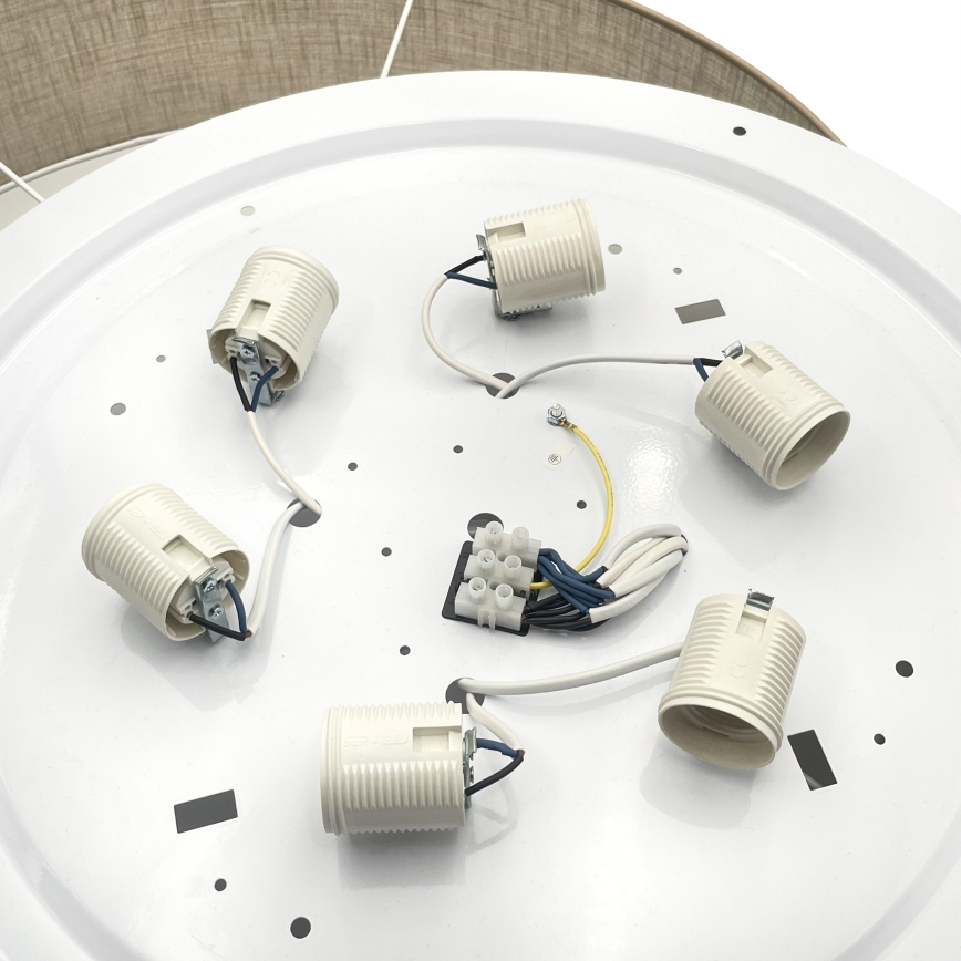 Brilagi - LED plafondlamp SIRIJA 6xE27/60W/230V Ø 80 cm beige