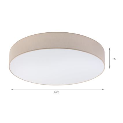 Brilagi - LED plafondlamp SIRIJA 6xE27/60W/230V Ø 80 cm beige