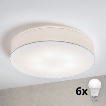 Brilagi - LED plafondlamp SIRIJA 6xE27/60W/230V Ø 80 cm wit