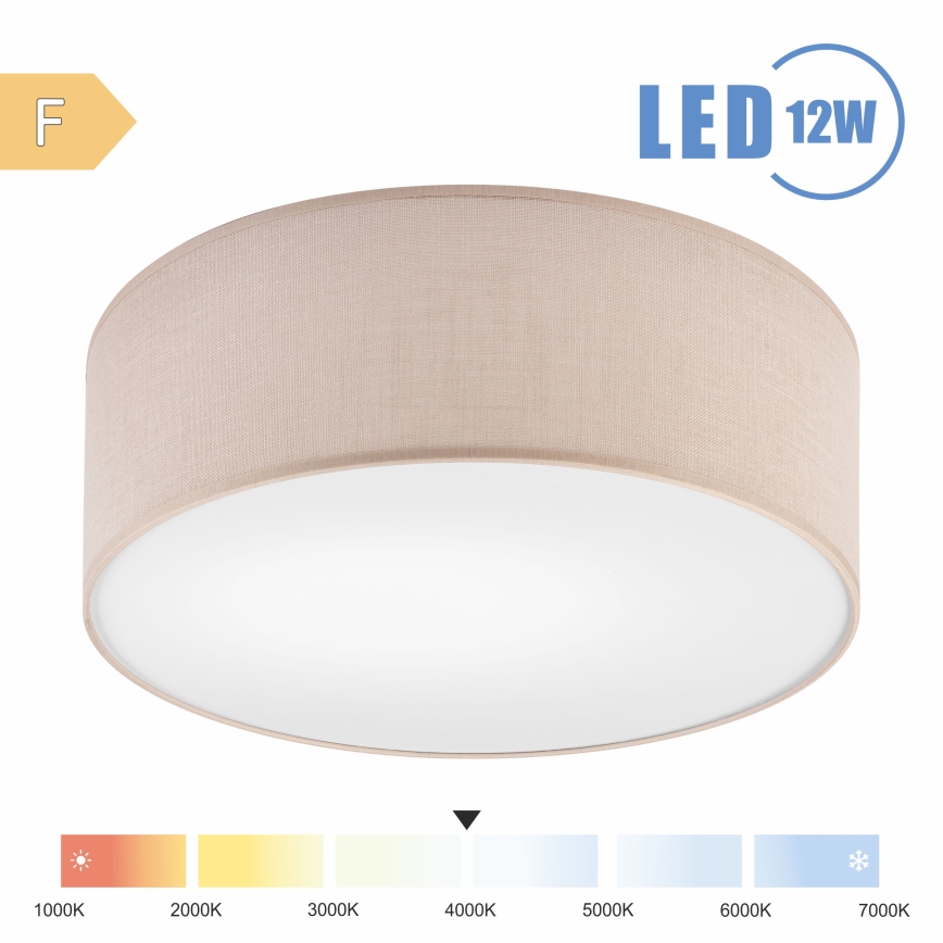 Brilagi - LED Plafondlamp SIRIJA LED/12W/230V diameter 35 cm beige