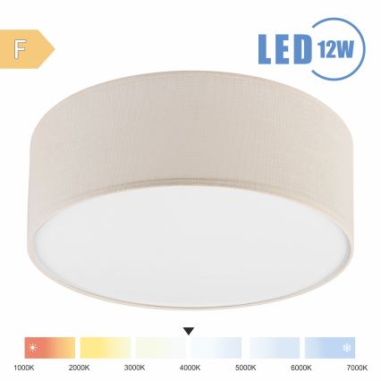 Brilagi - LED Plafondlamp SIRIJA LED/12W/230V diameter 35 cm crème