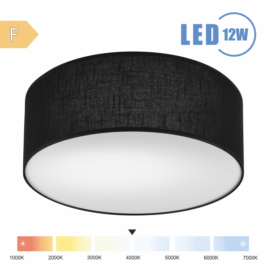 Brilagi - LED Plafondlamp SIRIJA LED/12W/230V diameter 35 cm zwart