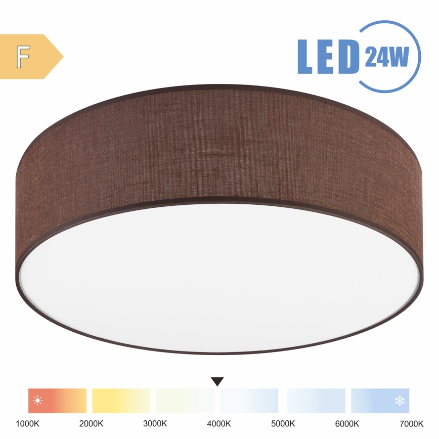 Brilagi - LED Plafondlamp SIRIJA LED/24W/230V diameter 45 cm bruin
