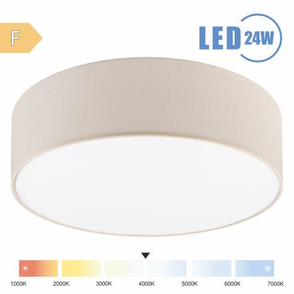 Brilagi - LED Plafondlamp SIRIJA LED/24W/230V diameter 45 cm crème