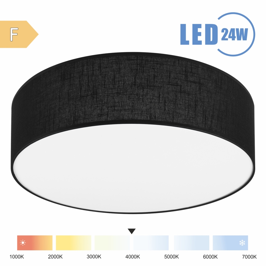 Brilagi - LED Plafondlamp SIRIJA LED/24W/230V diameter 45 cm zwart