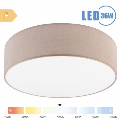 Brilagi - LED Plafondlamp SIRIJA LED/36W/230V diameter 45 cm beige
