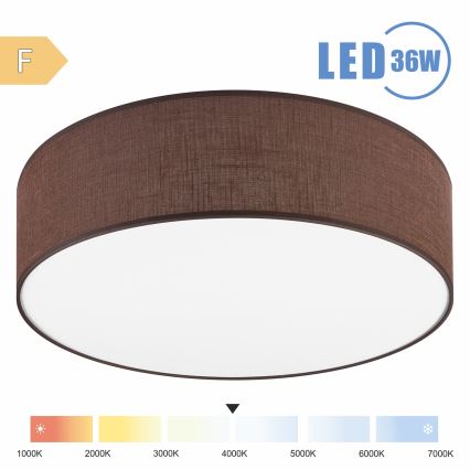 Brilagi - LED Plafondlamp SIRIJA LED/36W/230V diameter 45 cm bruin