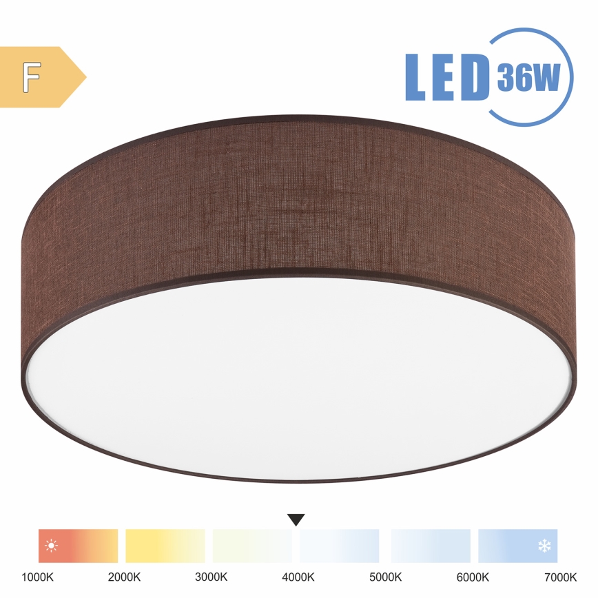 Brilagi - LED Plafondlamp SIRIJA LED/36W/230V diameter 45 cm bruin