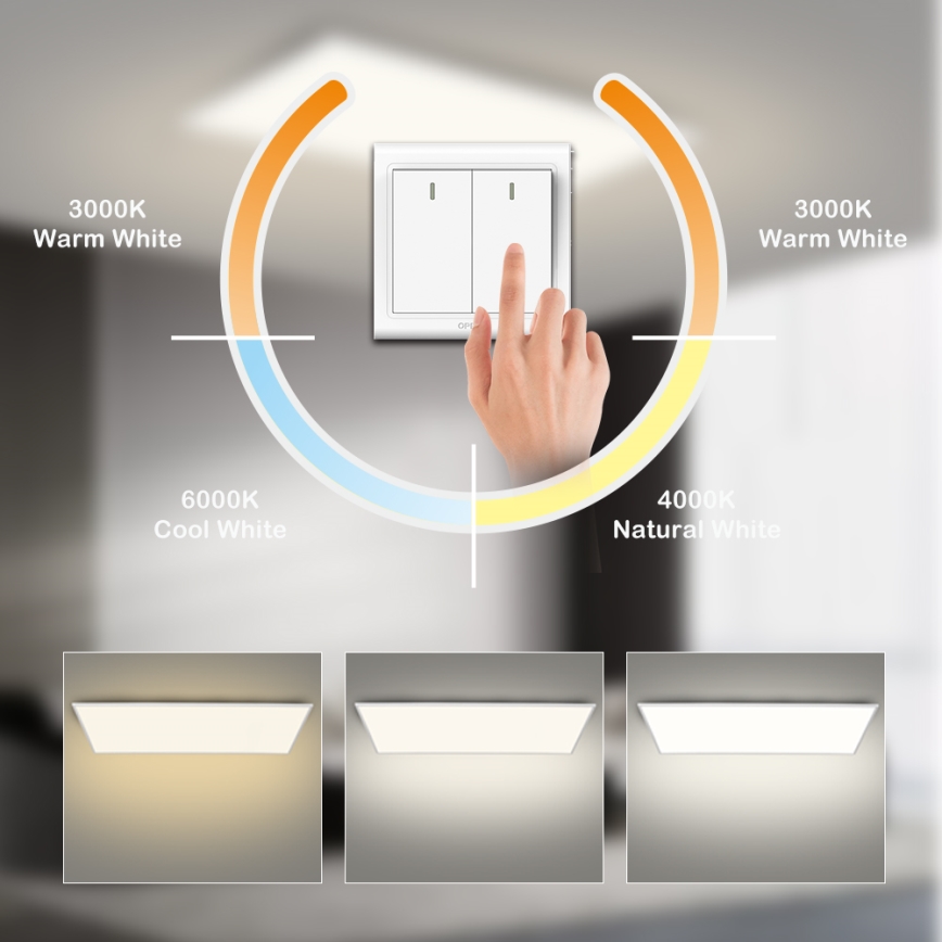 Brilagi - LED plafondlamp SLIMFRAME LED/80W/230V 120x60 cm 3000/4000/6000K wit