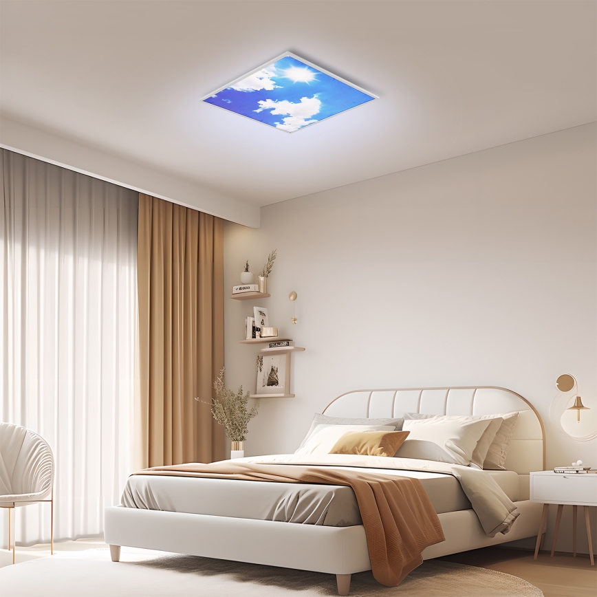 Brilagi - LED plafondlamp SLIMFRAME SKY LED/58W/230V 60x60 cm zilver/blauw