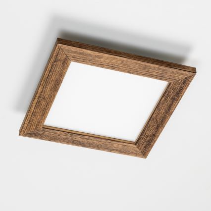 Brilagi - LED Plafondlamp SLIMFRAME WOOD LED/25W/230V 34x34 cm bruin