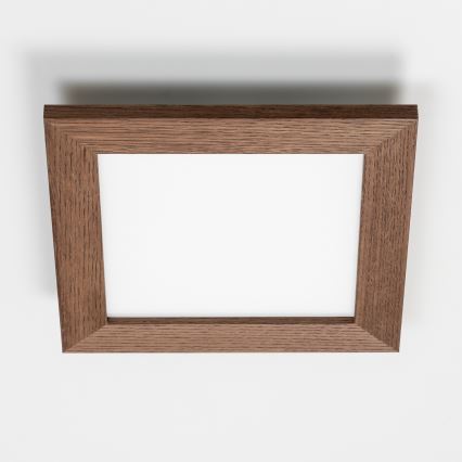 Brilagi - LED Plafondlamp SLIMFRAME WOOD LED/25W/230V 34x34 cm donkerbruin