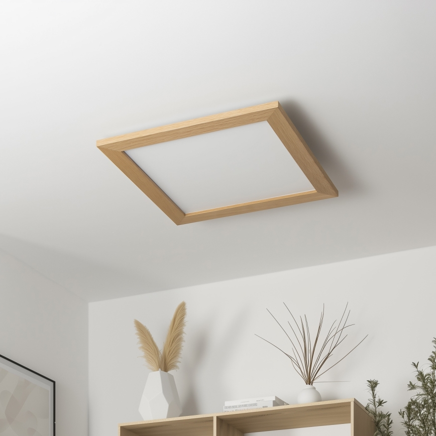 Brilagi - LED Plafondlamp SLIMFRAME WOOD LED/36W/230V 49,5x49,5 cm bruin