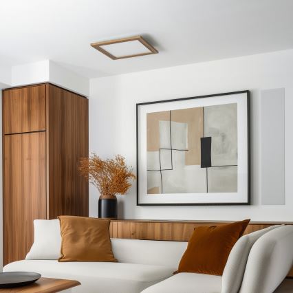 Brilagi - LED Plafondlamp SLIMFRAME WOOD LED/36W/230V 49,5x49,5 cm bruin