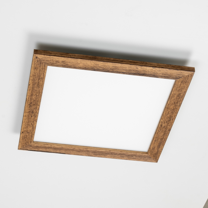 Brilagi - LED Plafondlamp SLIMFRAME WOOD LED/36W/230V 49,5x49,5 cm bruin