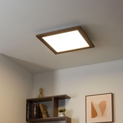 Brilagi - LED Plafondlamp SLIMFRAME WOOD LED/36W/230V 49,5x49,5 cm donkerbruin