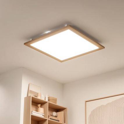 Brilagi - LED Plafondlamp SLIMFRAME WOOD LED/58W/230V 64x64 cm bruin