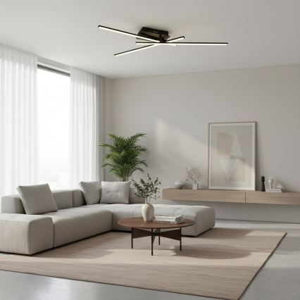 Brilagi - LED plafondlamp STRIPES LED/30W/230V 51x78 cm zwart