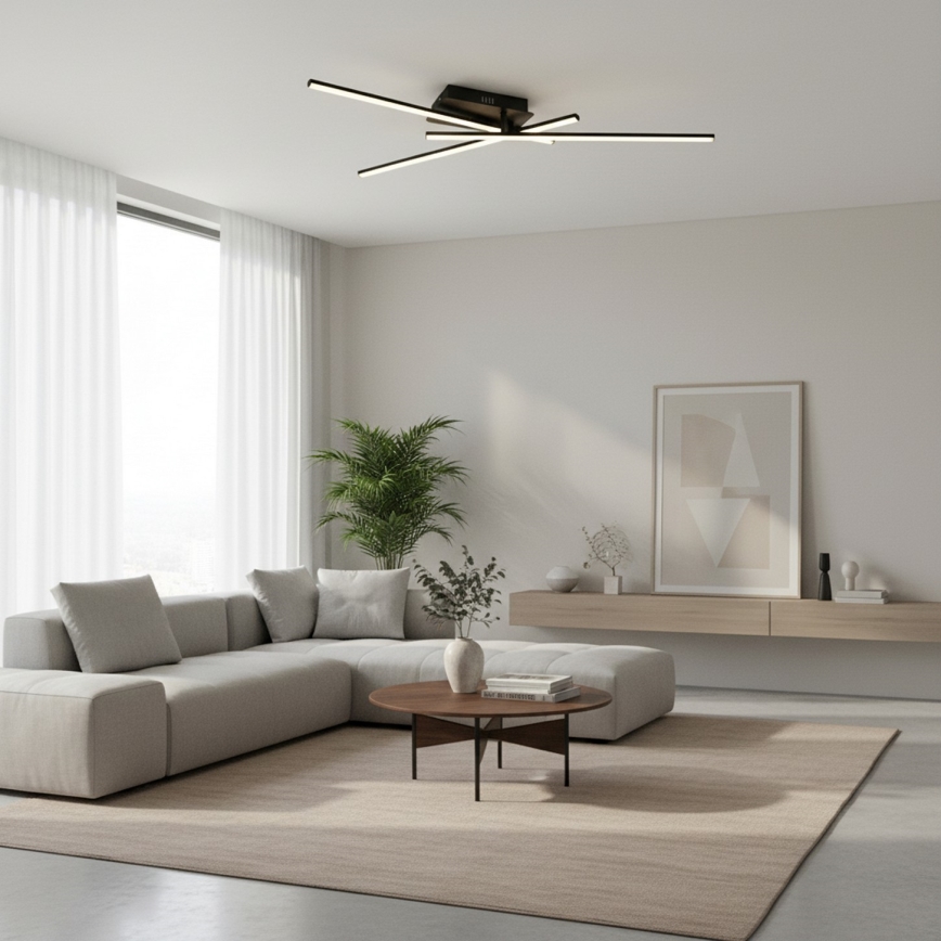 Brilagi - LED plafondlamp STRIPES LED/30W/230V 51x78 cm zwart