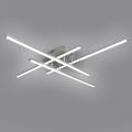 Brilagi - LED plafondlamp STRIPES LED/37W/230V 68x68 cm zilver