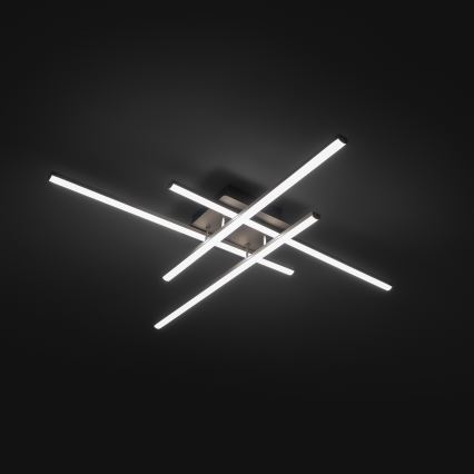 Brilagi - LED plafondlamp STRIPES LED/37W/230V 68x68 cm zilver