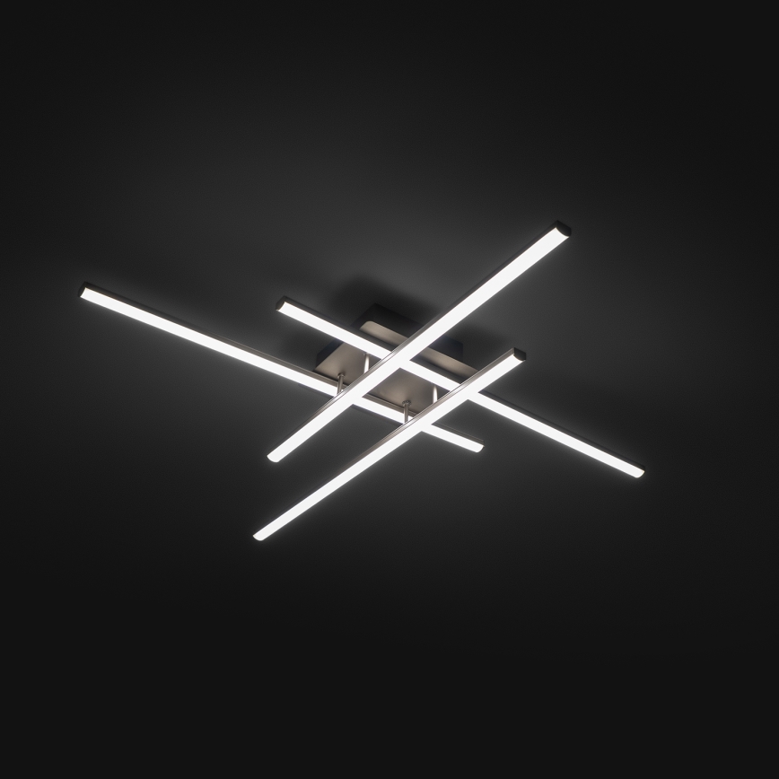 Brilagi - LED plafondlamp STRIPES LED/37W/230V 68x68 cm zilver