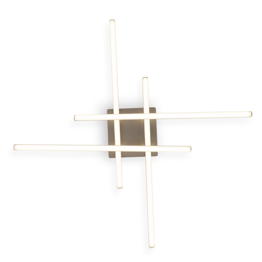 Brilagi - LED plafondlamp STRIPES LED/37W/230V 68x68 cm zilver