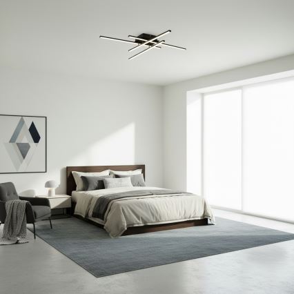 Brilagi - LED plafondlamp STRIPES LED/37W/230V 68x68 cm zwart