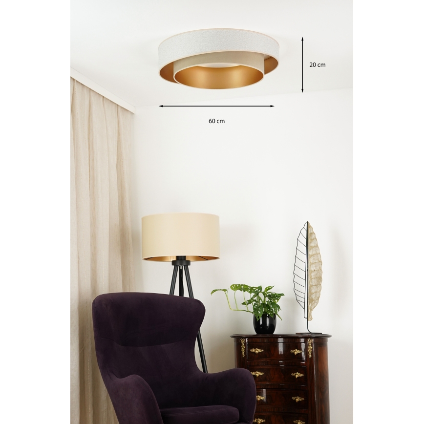 Brilagi - LED Plafondlamp VEGAS SHINE LED/24W/230V diameter 60 cm beige/crème