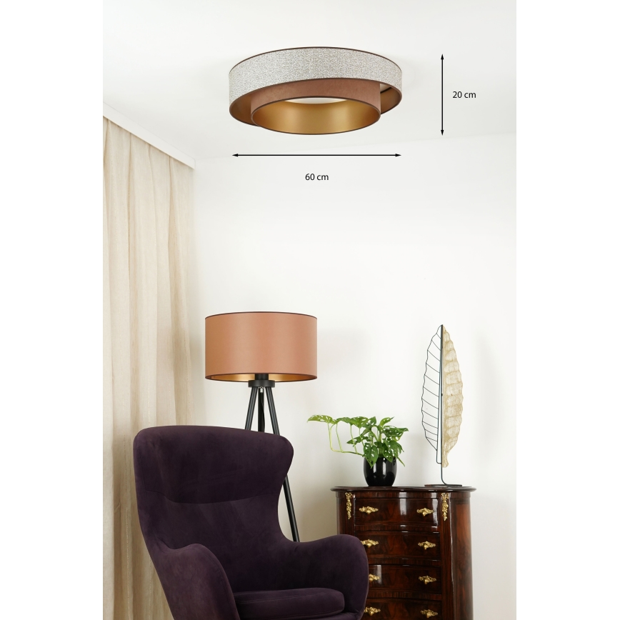 Brilagi - LED Plafondlamp VEGAS SHINE LED/24W/230V diameter 60 cm bruin