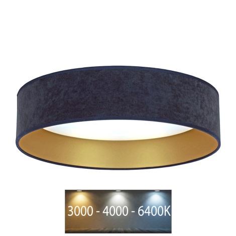 Brilagi - LED Plafondlamp VELVET LED/12W/230V d. 30 cm 3000K/4000K/6400K blauw/goud