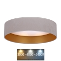 Brilagi - LED Plafondlamp VELVET LED/12W/230V d. 30 cm 3000K/4000K/6400K crème/goud