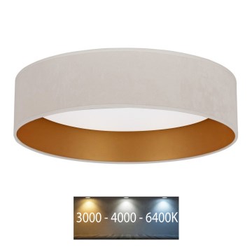 Brilagi - LED Plafondlamp VELVET LED/12W/230V d. 30 cm 3000K/4000K/6400K crème/goud