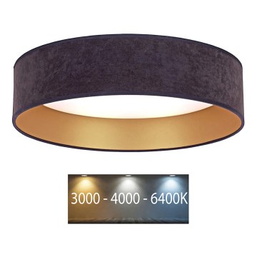 Brilagi - LED Plafondlamp VELVET LED/12W/230V d. 30 cm 3000K/4000K/6400K grijs/goud