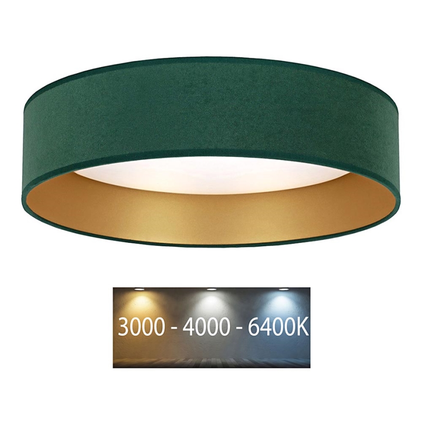 Brilagi - LED Plafondlamp VELVET LED/12W/230V d. 30 cm 3000K/4000K/6400K groen/goud