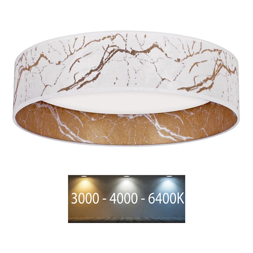 Brilagi - LED Plafondlamp VELVET LED/12W/230V d. 30 cm 3000K/4000K/6400K wit/goud